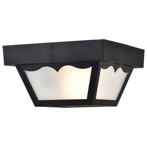 Flush Mount Nuvo SF77-863 1 Light - 8" - Carport Flush Mount - With Frosted Glass - Black Finish Nuvo