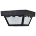 Flush Mount Nuvo SF77-863 1 Light - 8" - Carport Flush Mount - With Frosted Glass - Black Finish Nuvo