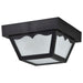 Flush Mount Nuvo SF77-863 1 Light - 8" - Carport Flush Mount - With Frosted Glass - Black Finish Nuvo