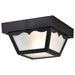 Flush Mount Nuvo SF77-863 1 Light - 8" - Carport Flush Mount - With Frosted Glass - Black Finish Nuvo