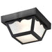 Flush Mount Nuvo SF77-863 1 Light - 8" - Carport Flush Mount - With Frosted Glass - Black Finish Nuvo