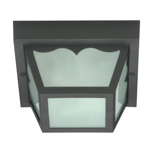 Flush Mount Nuvo SF77-863 1 Light - 8" - Carport Flush Mount - With Frosted Glass - Black Finish Nuvo