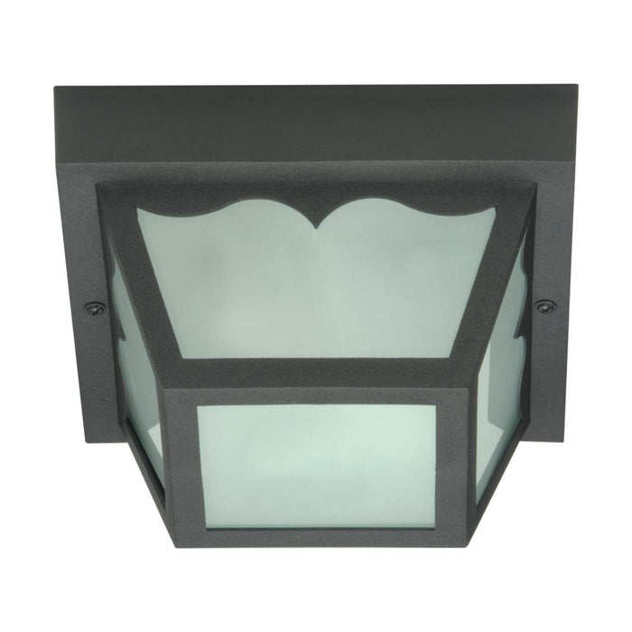 Flush Mount Nuvo SF77-863 1 Light - 8" - Carport Flush Mount - With Frosted Glass - Black Finish Nuvo