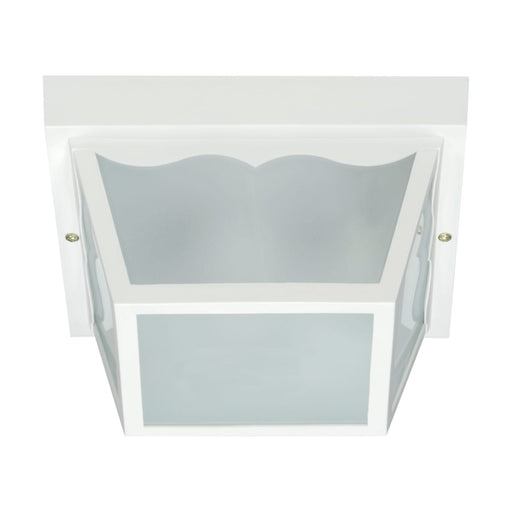 Flush Mount Nuvo SF77-879 2 Light - 10" - Carport Flush Mount - With Frosted Acrylic Panels - White Finish Nuvo