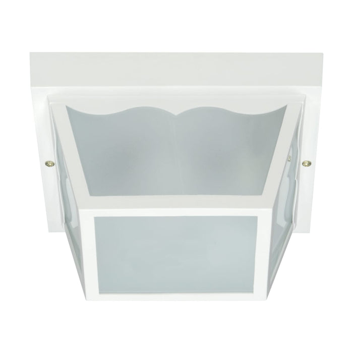 Flush Mount Nuvo SF77-879 2 Light - 10" - Carport Flush Mount - With Frosted Acrylic Panels - White Finish Nuvo