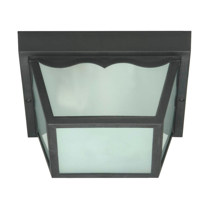Flush Mount Nuvo SF77-891 2 Light - 10'' - Carport Flush Mount - With Frosted Acrylic Panels - Black Finish Nuvo