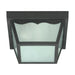 Flush Mount Nuvo SF77-891 2 Light - 10'' - Carport Flush Mount - With Frosted Acrylic Panels - Black Finish Nuvo
