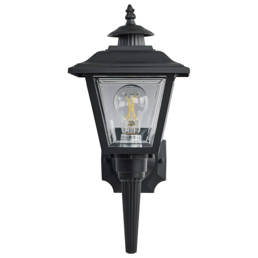 Wall Lantern Nuvo SF77-896 1 Light - 17'' Coach Lantern with Finial - Beveled Acrylic Panels - Black Finish Nuvo