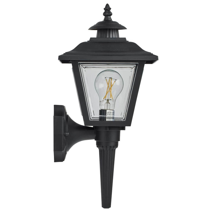 Wall Lantern Nuvo SF77-896 1 Light - 17'' Coach Lantern with Finial - Beveled Acrylic Panels - Black Finish Nuvo