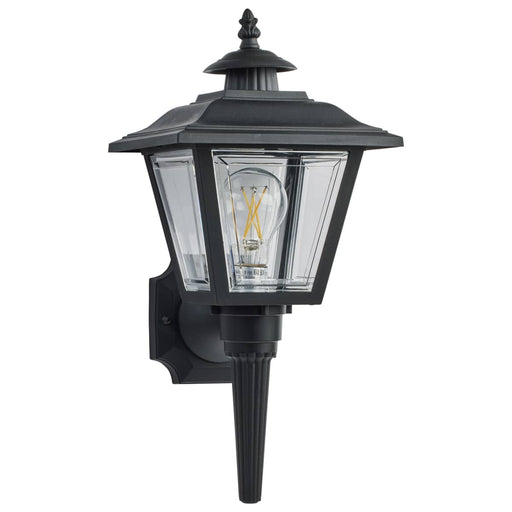 Wall Lantern Nuvo SF77-896 1 Light - 17'' Coach Lantern with Finial - Beveled Acrylic Panels - Black Finish Nuvo