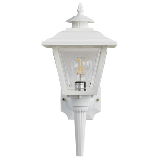 Wall Lantern Nuvo SF77-897 1 Light - 17'' Coach Lantern with Finial - Beveled Acrylic Panels - White Finish Nuvo