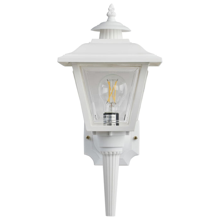 Wall Lantern Nuvo SF77-897 1 Light - 17'' Coach Lantern with Finial - Beveled Acrylic Panels - White Finish Nuvo