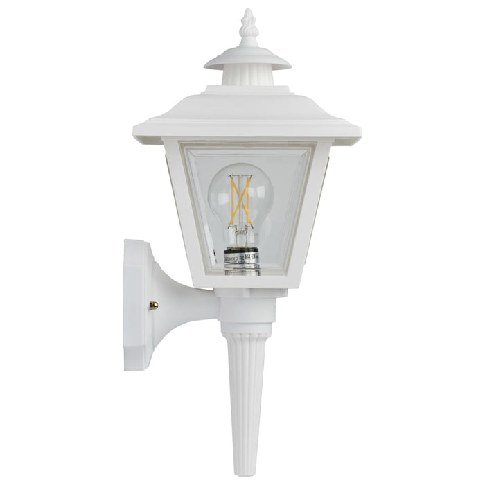 Wall Lantern Nuvo SF77-897 1 Light - 17'' Coach Lantern with Finial - Beveled Acrylic Panels - White Finish Nuvo