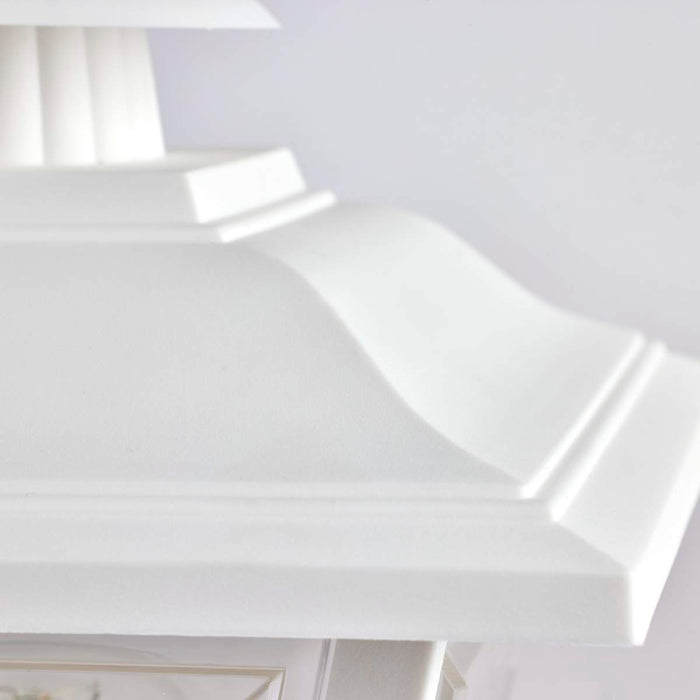 Wall Lantern Nuvo SF77-897 1 Light - 17'' Coach Lantern with Finial - Beveled Acrylic Panels - White Finish Nuvo