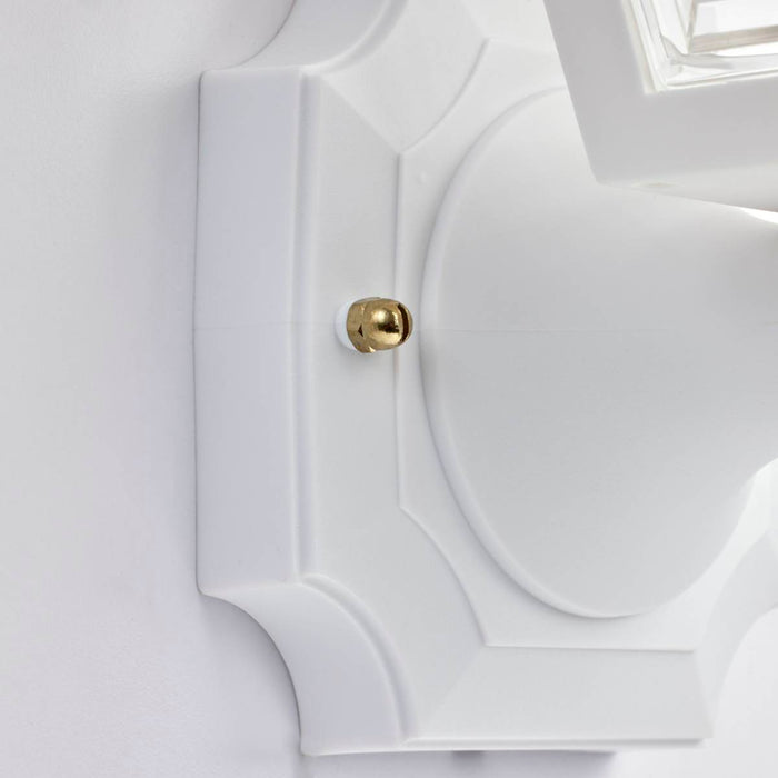 Wall Lantern Nuvo SF77-897 1 Light - 17'' Coach Lantern with Finial - Beveled Acrylic Panels - White Finish Nuvo