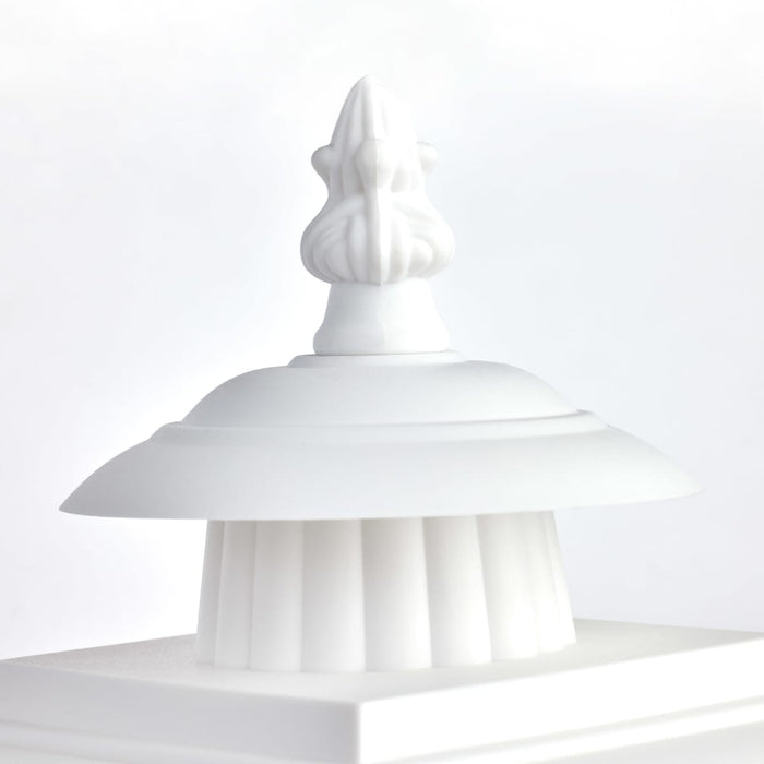 Wall Lantern Nuvo SF77-897 1 Light - 17'' Coach Lantern with Finial - Beveled Acrylic Panels - White Finish Nuvo