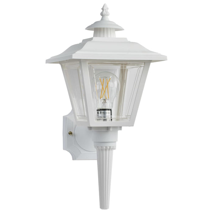 Wall Lantern Nuvo SF77-897 1 Light - 17'' Coach Lantern with Finial - Beveled Acrylic Panels - White Finish Nuvo