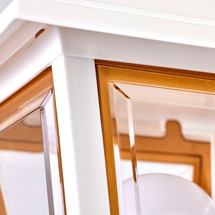Wall Lantern Nuvo SF77-899 1 Light - 13'' Coach Post Top Lantern with Finial - Beveled Acrylic Panels - White Finish Nuvo