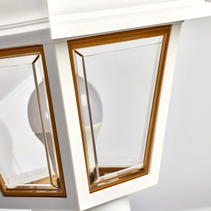 Wall Lantern Nuvo SF77-899 1 Light - 13'' Coach Post Top Lantern with Finial - Beveled Acrylic Panels - White Finish Nuvo