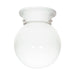 Flush Mount Nuvo SF77-947 1 Light - 6" Flush with White Glass - White Finish Nuvo