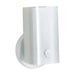 Vanity Nuvo SF77-989 1 Light - 7" Vanity with White "U" Channel Glass with Switch - White Finish Nuvo