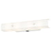 Vanity Nuvo SF77-991 4 Light - 24" Vanity with White "U" Channel Glass with Convenience Outlet - White Finish Nuvo
