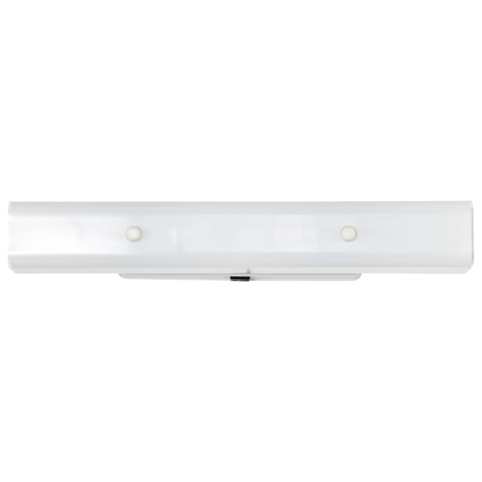 Vanity Nuvo SF77-991 4 Light - 24" Vanity with White "U" Channel Glass with Convenience Outlet - White Finish Nuvo