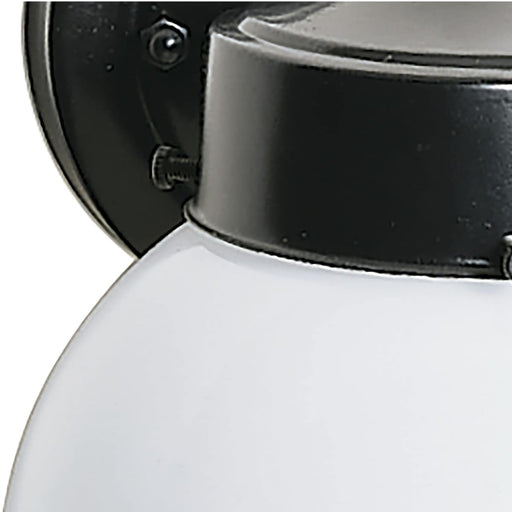 Wall Fixture Nuvo SF77-992 1 Light - 6" Outdoor Wall with White Glass - Black Finish Nuvo