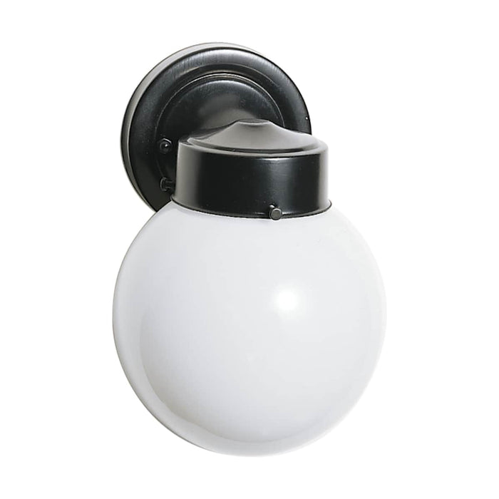 Wall Fixture Nuvo SF77-992 1 Light - 6" Outdoor Wall with White Glass - Black Finish Nuvo