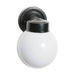 Wall Fixture Nuvo SF77-992 1 Light - 6" Outdoor Wall with White Glass - Black Finish Nuvo