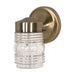 Wall Lantern Nuvo SF77-995 1 Light - 6" Wall - Mason Jar with Clear Glass - Antique Brass Finish Nuvo