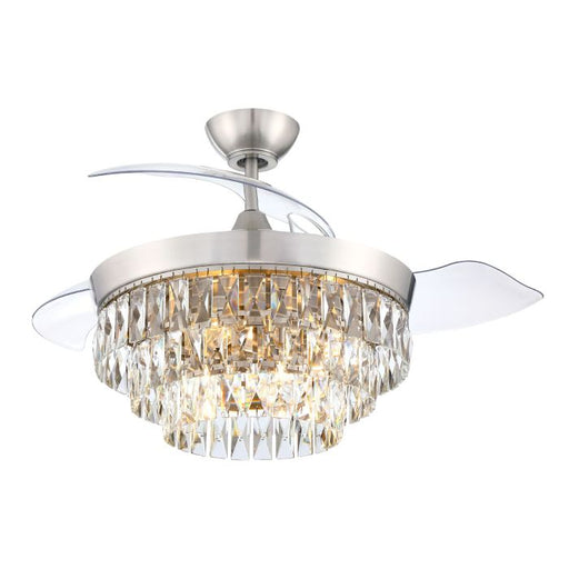 Ceiling Fan Craftmade SOF42BNK3 42" Sofia Fandelier Brushed Polished Nickel Craftmade