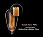 LED Specialty Bulb Next Glow NEOLDST64DB35W902 ST64 Amber Edison Bulb with LED Pillar NextGlow