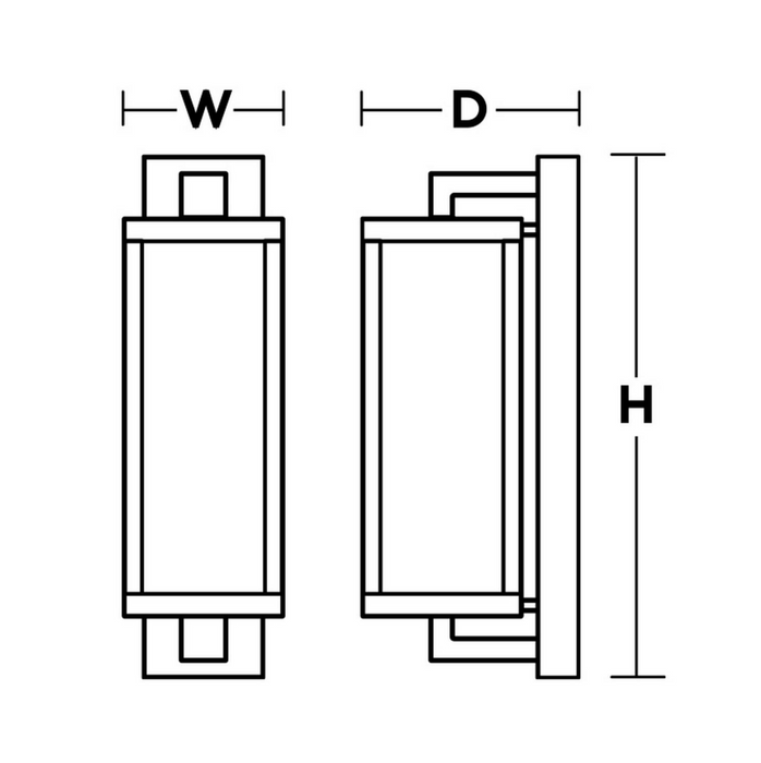 AFX BLKW0718 Blake 18'' LED Outdoor Wall Sconce Black