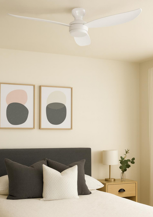 AFX BNKN523 Banks 52 Inch 3 Blade Ceiling Fan with Light Kit & Remote White