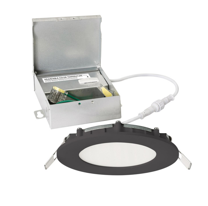 Recessed Downlight AFX Tuck 4" Black Low Profile Recessed LED Downlight 5CCT AFX Lighting