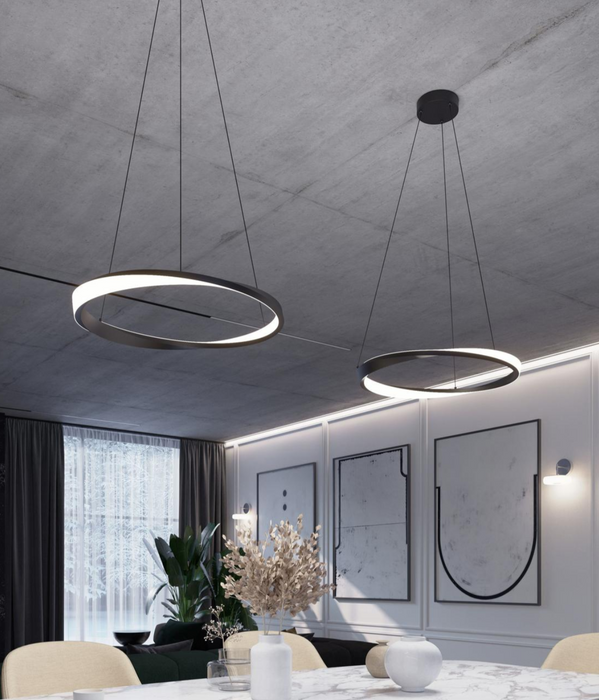 LED Chandelier AFX Lighting OBRP24 Oberon 24 Inch LED Twisted Ring Chandelier AFX
