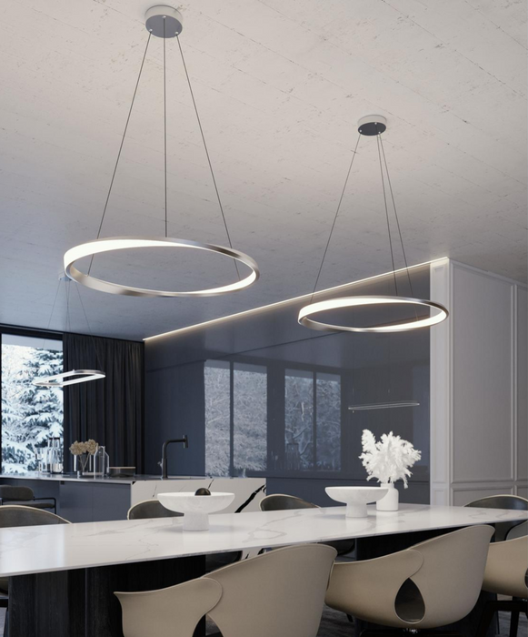 LED Chandelier AFX Lighting OBRP32 Oberon 32 Inch LED Twisted Ring Chandelier AFX