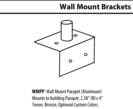 Pole Mount Accessory PC-2 Parapet Bracket Corner Mount LightStoreUSA