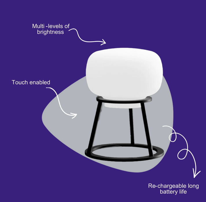 Cordless Table Lamp Kibun K70301 Tripod Cordless Table Lamp Brushed Brass Oval Glass Bulbrite