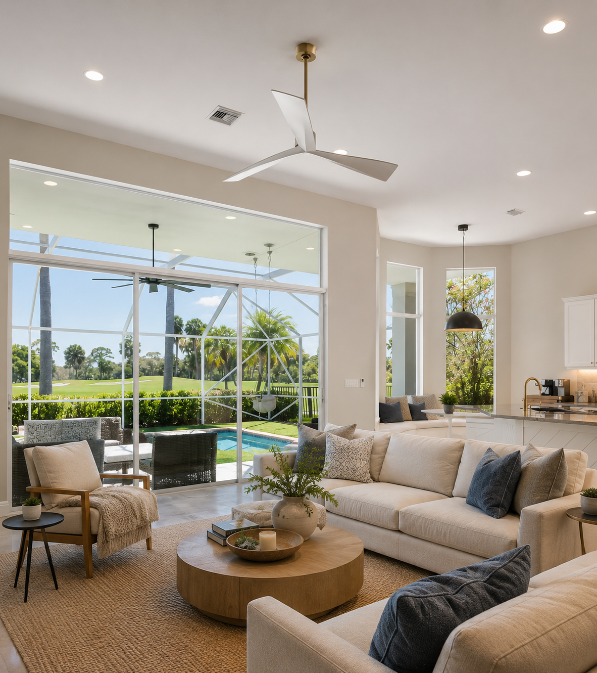 Luxury Great Room Fan Installation