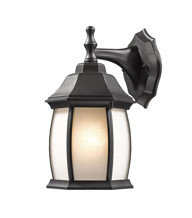 Outdoor Wall Light Z-Lite T20-BK-F Black Waterdown 1 Light Outdoor Wall Light Z-Lite