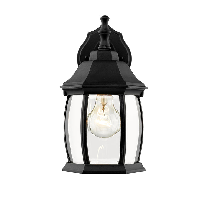 Outdoor Wall Light Z-Lite T20-BK Black Waterdown 1 Light Outdoor Wall Light Z-Lite