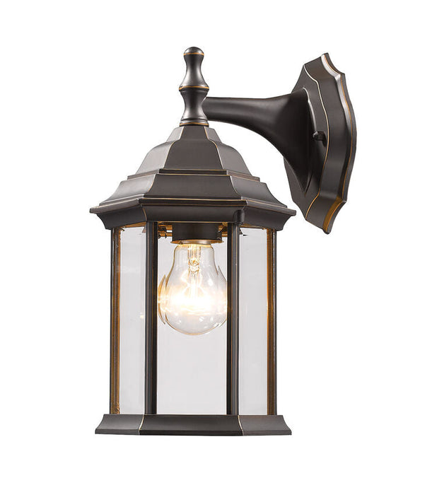 Outdoor Wall Light Z-Lite T21-ORB Oil Rubbed Bronze Waterdown 1 Light Outdoor Wall Light Z-Lite