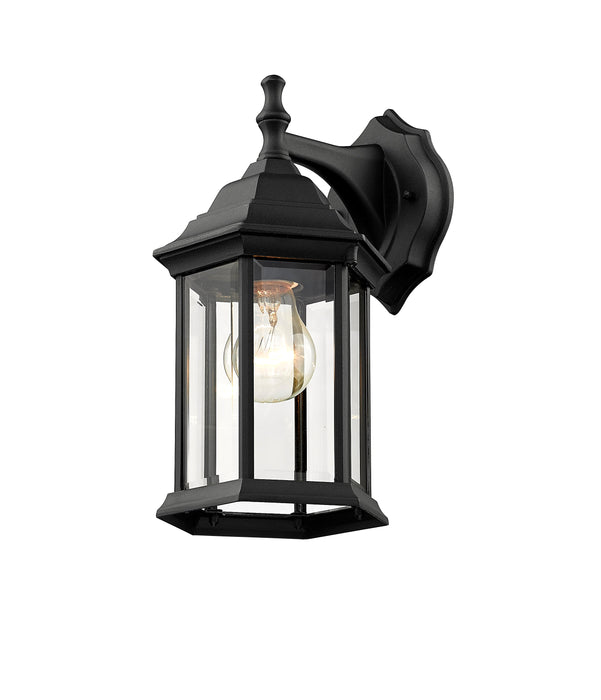 Z-Lite T21BK Black Waterdown 1 Light Outdoor Wall Light