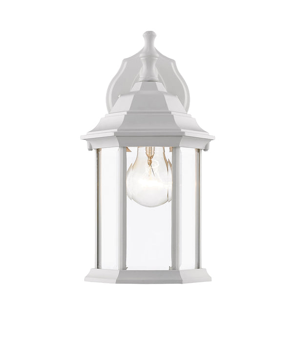 Outdoor Wall Light Z-Lite T21WH Gloss White Waterdown 1 Light Outdoor Wall Light Z-Lite
