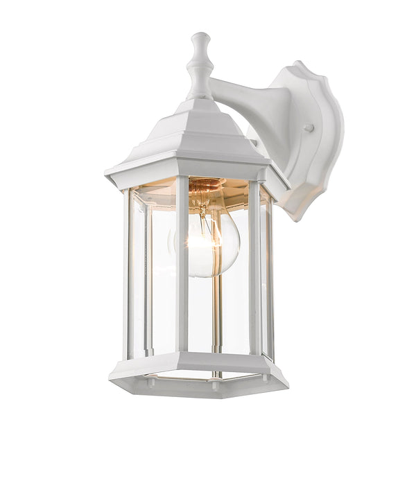 Z-Lite T21WH Gloss White Waterdown 1 Light Outdoor Wall Light