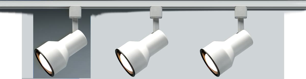 Track Head Nuvo TH206 1 Light - R30 - Track Head - Step Cylinder - White Finish - H-Style Nuvo