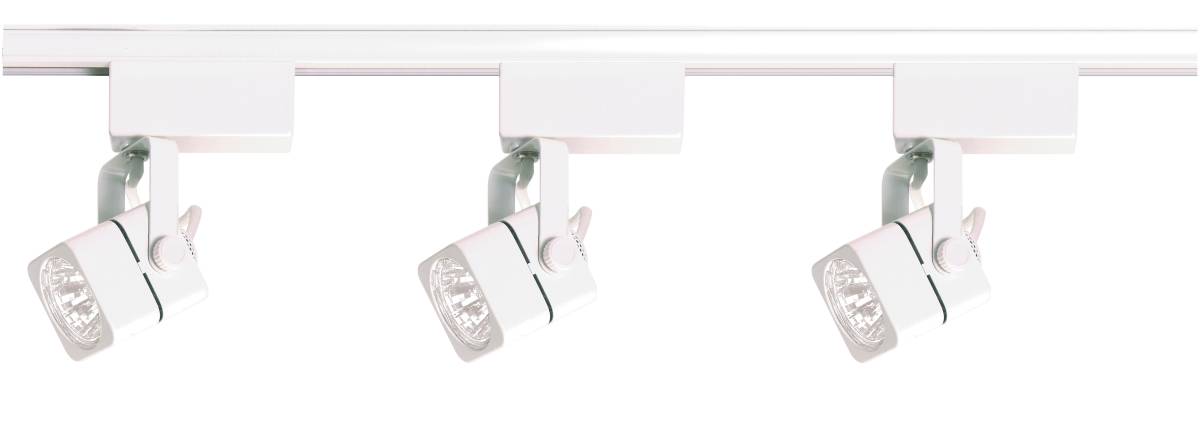 Track Head Nuvo TH232 1 Light - MR16 - 12V Track Head - Square - White Finish - H-Style Nuvo