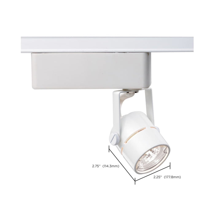 Track Head Nuvo TH234 1 Light - MR16 - 12V Track Head - Round - White Finish - H-Style Nuvo